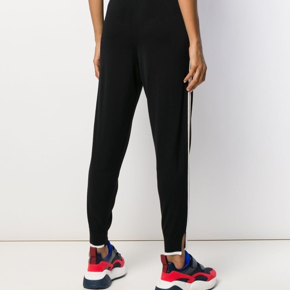 Stella McCartney black joggers w/ side stripe - Picture 2 of 9
